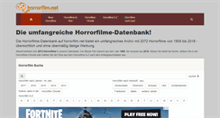 Desktop Screenshot of horrorfilm.net